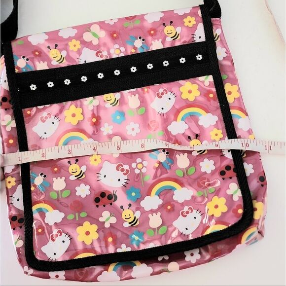 Hello Kitty Sanrio Girls Crossbody Messenger Bag Pink Rainbow Kitty - Picture 8 of 12